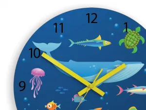 ModernClock Detské nástenné hodiny Podmorský svet 30 cm viacfarebné