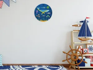 ModernClock Detské nástenné hodiny Podmorský svet 30 cm viacfarebné