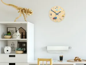 ModernClock Detské nástenné hodiny Ami Stavenisko 30 cm viacfarebné