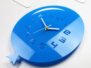 ModernClock Nástenné hodiny Balón 30 cm modré