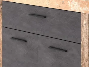 Vivaldi Komoda Luna 89,9 cm dub Matera svetlý/sivá