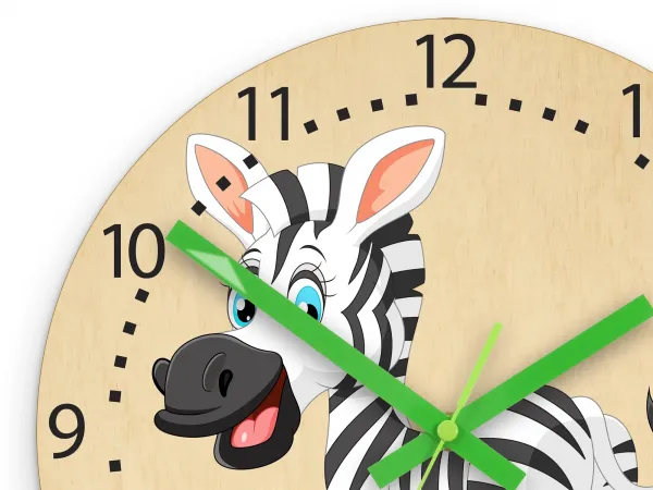 ModernClock Detské nástenné hodiny Ami Zebra 30 cm viacfarebné