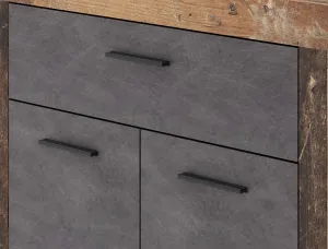 Vivaldi Komoda Luna 89,9 cm dub Matera tmavý/šedá