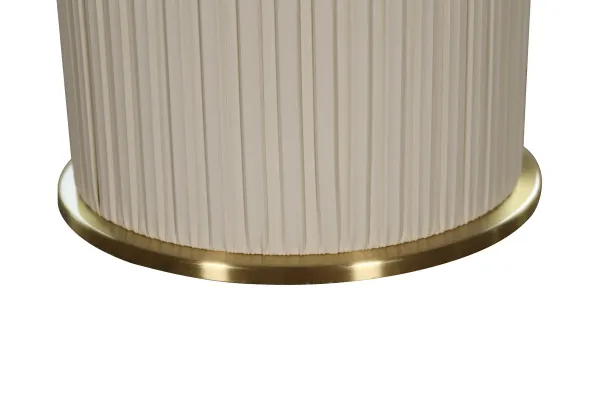 LivinHill Konferenční stolek Modig M 80 cm eko kůže ecru/mramor
