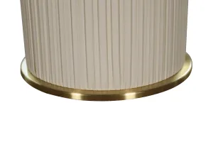 LivinHill Konferenční stolek Modig M 80 cm eko kůže ecru/mramor