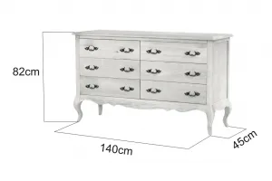 LivinHill Komoda Venezia 140 cm z masivu dub Benátský