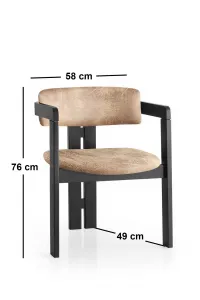 Hanah Home Jedálenská stolička CO z masívu čierna/béžová