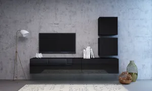 Vivaldi Nástenná skriňa Vivien 50 cm čierny lesk