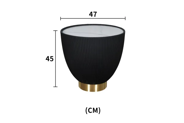 LivinHill Konferenční stolek Modig 47 cm eko kůže zlatý/černý