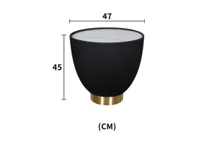LivinHill Konferenční stolek Modig 47 cm eko kůže zlatý/černý