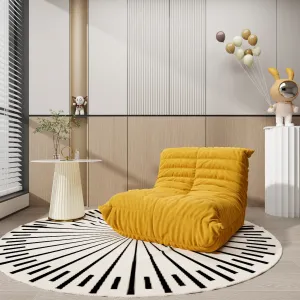 LivinHill Konferenční stolek Modig 60 cm eko kůže ecru/mramor