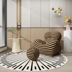 LivinHill Konferenční stolek Modig 60 cm eko kůže ecru/mramor