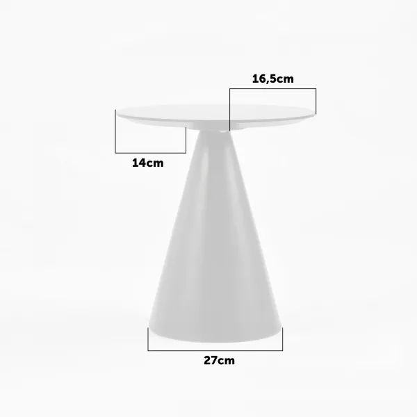 LivinHill Odkládací stolek Florence 40 cm z masivu bílý
