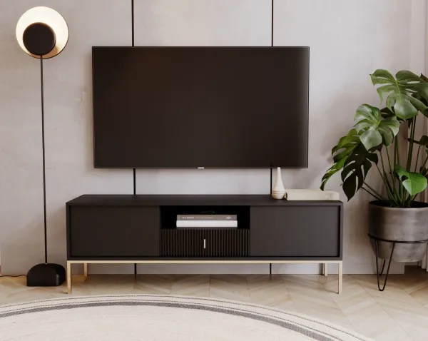 Vivaldi TV stolík Maggiore II 154,5 cm čierny