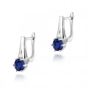 Blink-Blink Zlaté Zafírové náušnice s diamantami3331ZDZaB