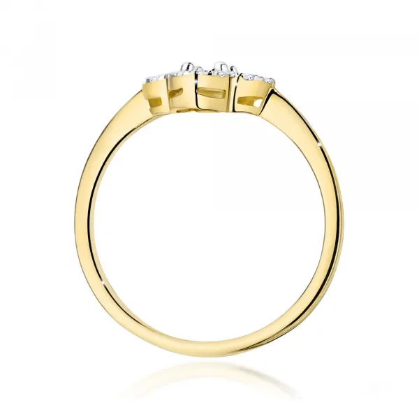 Blink-Blink Zlatý prsteň KVET s diamantami 0.13 ct1687ZDB