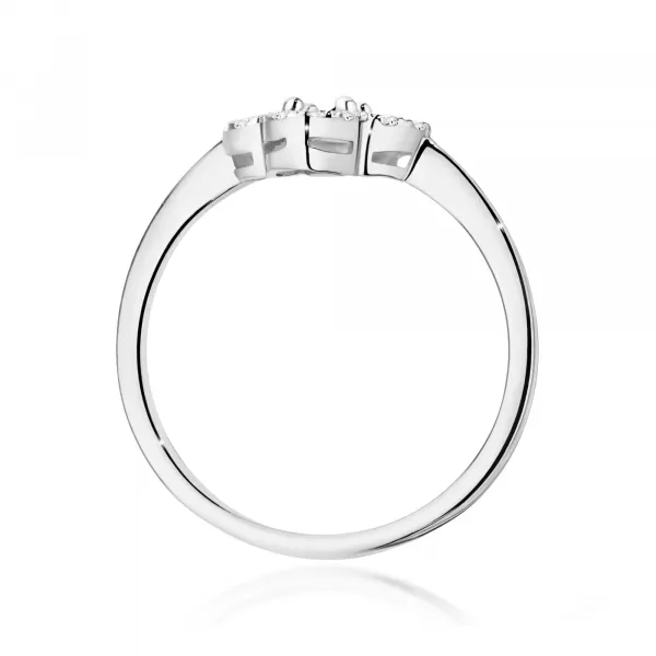 Blink-Blink Prsteň z bieleho zlata KVET s diamantami 0.13 ct1687BDB