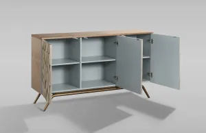LivinHill Komoda Stilig 150 cm šampaňské zlato/hnědá