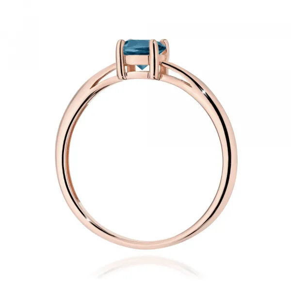 Blink-Blink Zlatý prsteň s Topásom London Blue2332RTolbB