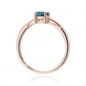Blink-Blink Zlatý prsteň s Topásom London Blue2332RTolbB