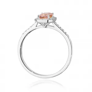 Blink-Blink Zlatý prsteň vykladaný diamantami s Morganitom2328BDMoB