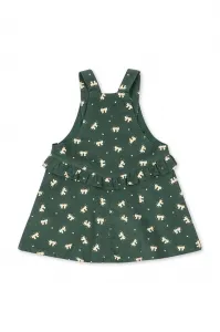 Dievčenské bavlnené šaty Konges Sløjd AVERY FRILL OVERALL DRESS GOTS