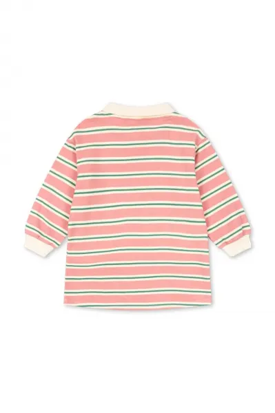 Dievčenské bavlnené šaty Konges Sløjd SPOTTY LS DRESS GOTS