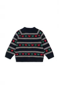 Detský kardigan s prímesou vlny Konges Sløjd BELOU KNIT CARDIGAN