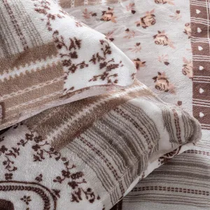 Posteľné obliečky z mikroplyšu PATCHWORK béžová