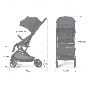 KINDERKRAFT Kočík športový Indy 3 Coal Black