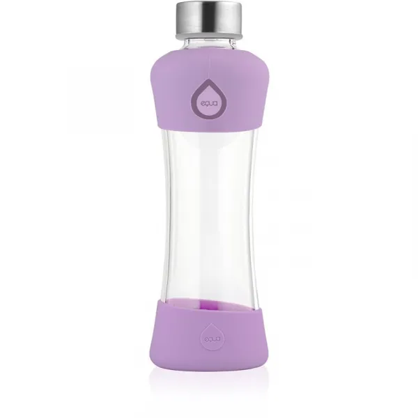 Equa Active sklenená fľaša na vodu Plum 550 ml