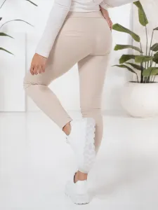 Dámske béžové legíny Dstreet