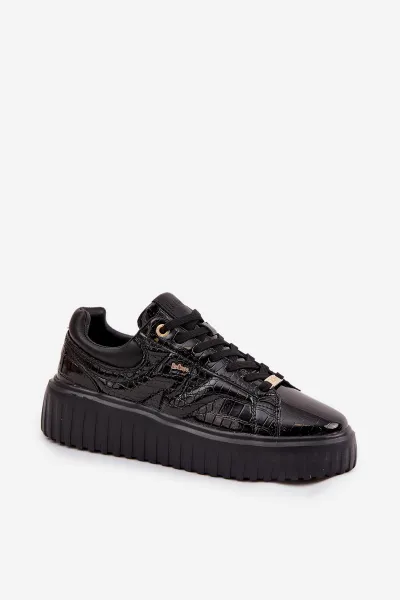 Lakovane dámske sneakers na platforme Lee Cooper