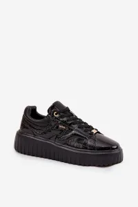 Lakovane dámske sneakers na platforme Lee Cooper