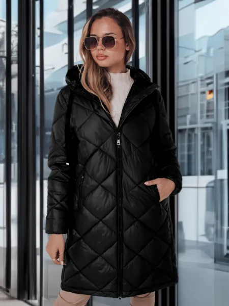 Dámska zimná bunda SNOWVIBE čierna pikovaná
