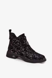 Čižmy z pravého semišu na nízkom podpätku D&A