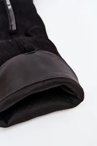Boto Dámske Kozaky Na Slupe Z Eko Zamszu Čierne Prisca