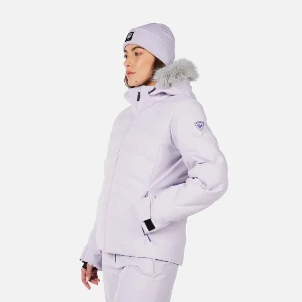 Rossignol W STACI INSULATED JKT Dámska lyžiarska bunda, fialová, veľkosť