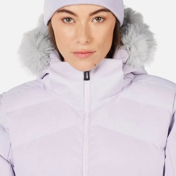 Rossignol W STACI INSULATED JKT Dámska lyžiarska bunda, fialová, veľkosť