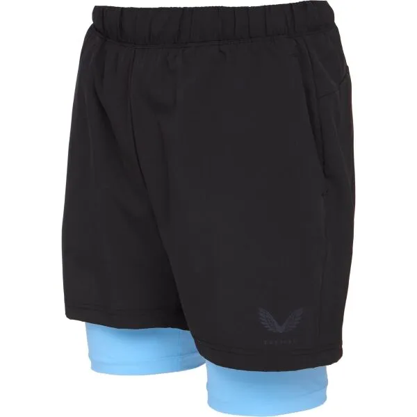 CASTORE FLOW 2-IN-1 SHORT Pánske športové šortky, čierna, veľkosť