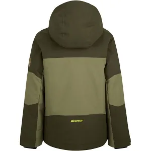 Ziener AGIMO-Z Detská lyžiarska bunda, khaki, veľkosť