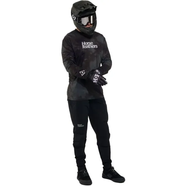 HORSEFEATHERS Bike nohavice Stoker - black BLACK velikost 30
