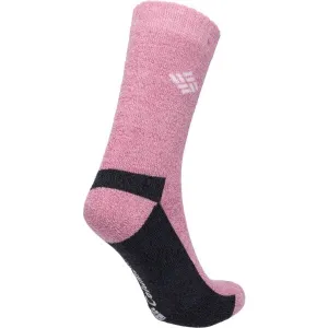 Columbia 2PP MOISTURE CONTROL STRIPE CREW Dámske ponožky, ružová, veľkosť