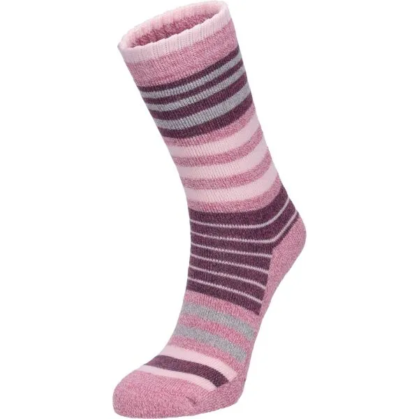 Columbia 2PP MOISTURE CONTROL STRIPE CREW Dámske ponožky, ružová, veľkosť