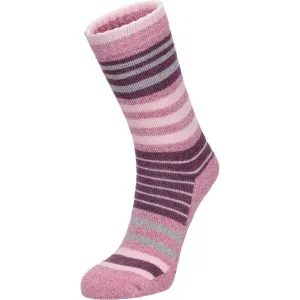 Columbia 2PP MOISTURE CONTROL STRIPE CREW Dámske ponožky, ružová, veľkosť