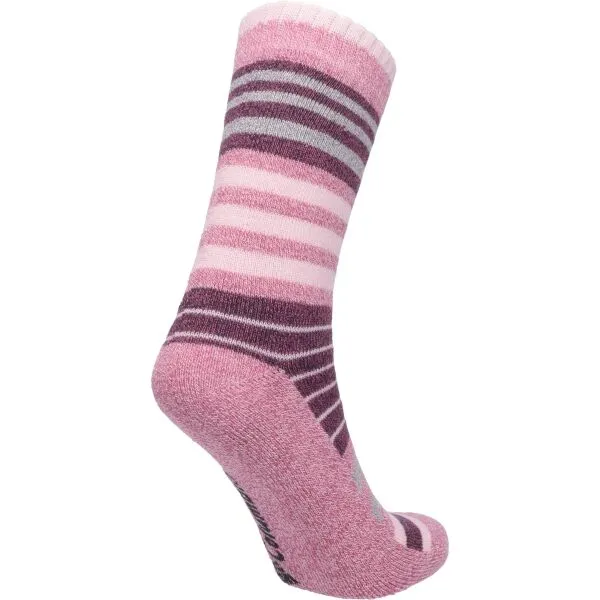 Columbia 2PP MOISTURE CONTROL STRIPE CREW Dámske ponožky, ružová, veľkosť