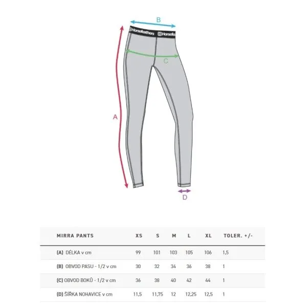 HORSEFEATHERS Termo nohavice Mirra - rainbow velikost L