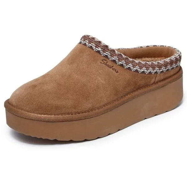 Skechers KEEP COZY - COZY CASCADE Dámske šľapky, hnedá, veľkosť