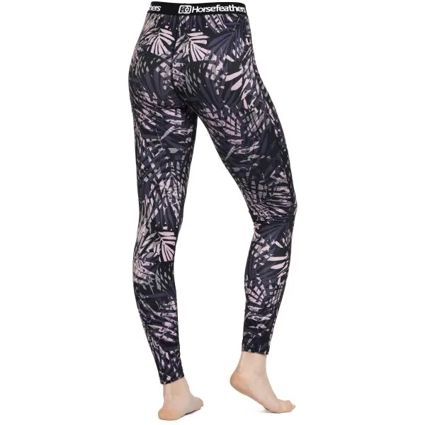 HORSEFEATHERS Termo nohavice Mirra - black leaves velikost M