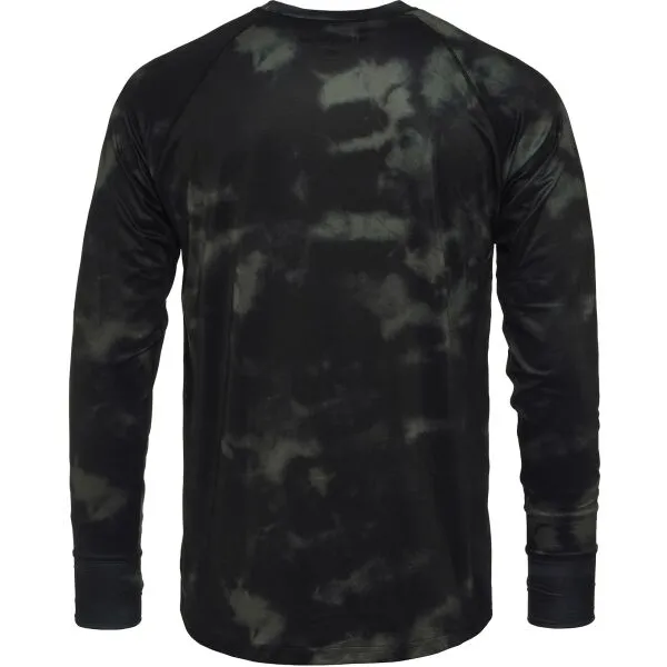 HORSEFEATHERS Termo tričko Riley - olive tie dye BLACK velikost S